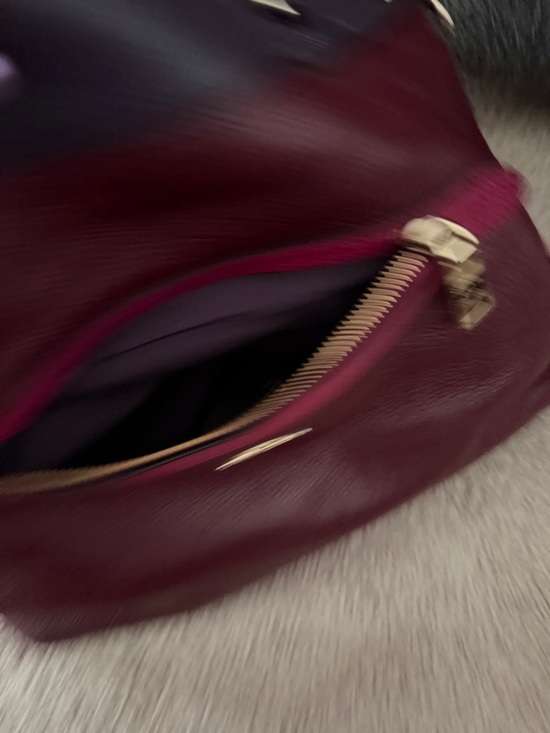 Coach Tyler Colorblock Pebbled Leather Tote in burgundy and purple - Picture 14 of 14